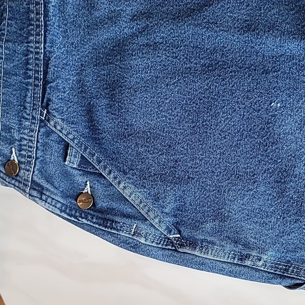 carhartt Men Vintage Workwear Overalls Loose Fit Carpenter Blue Jean 42x32 EUC - Picture 3 of 16
